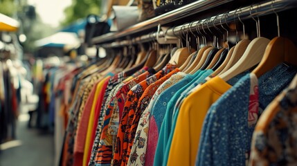 Obraz premium Clothes on the market 