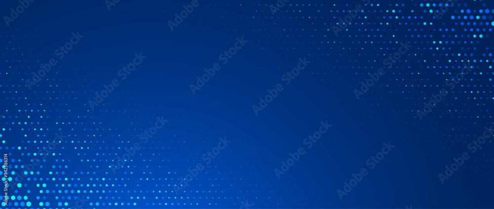 Poster blue glowing hexagon texture. abstract neon hexagonal grid wallpaper. navy honeycomb pattern backdro