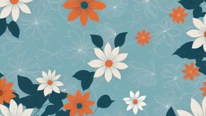 seamless pattern with flowers seamless floral background