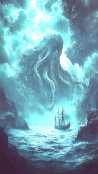 pescadores vs monstro