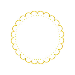 gold circular border frame ve...