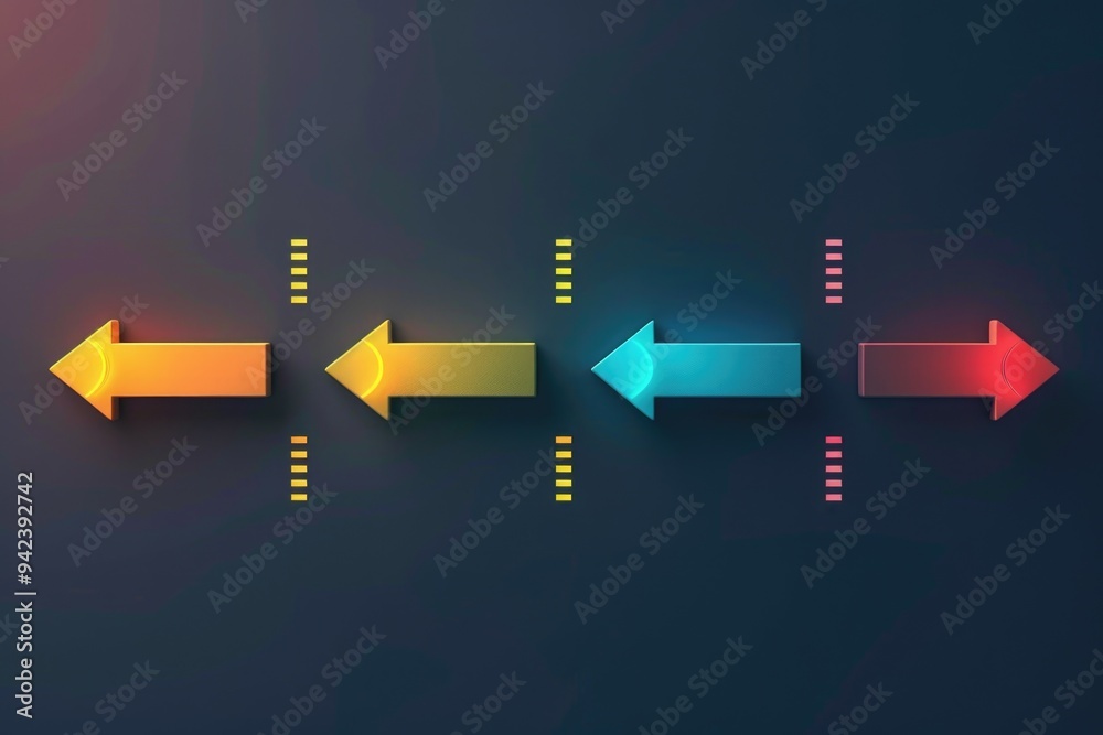 Poster A collection of arrows indicating various directions and choices, great for conveying decision-making or navigation concepts
