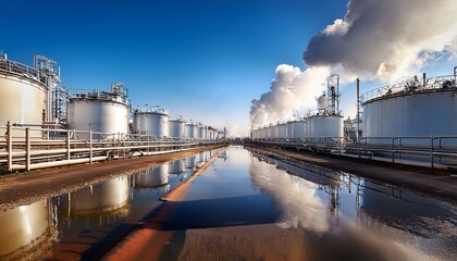 석유 정제 공장, 석유를 정제하는 탱크