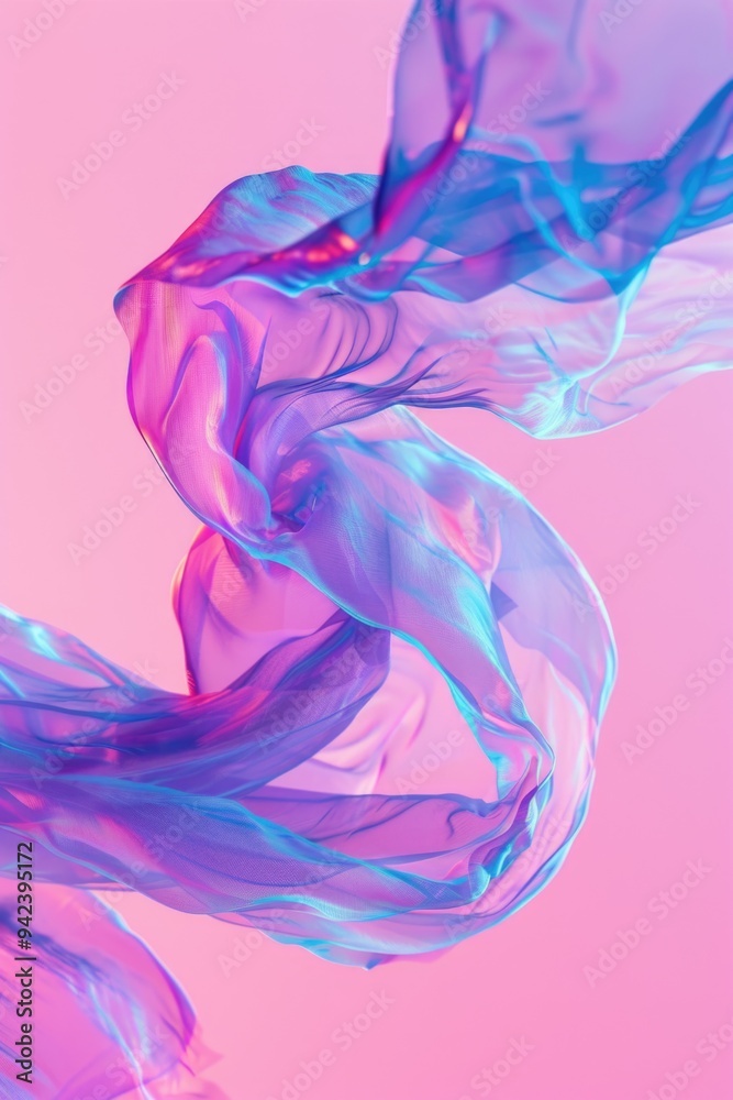 Poster a detailed view of a pink and blue object, perfect for use in product or design demonstrations