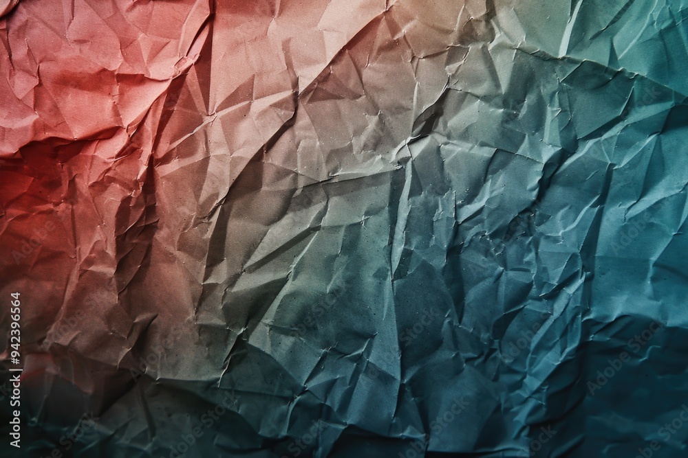 Poster a close-up shot of crumbled paper with creases and folds