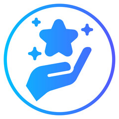 hands on experience gradient icon