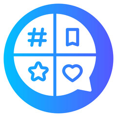 Obraz premium social proof gradient icon