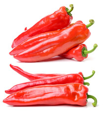 Fresh red pepper on white background