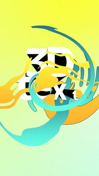 Vertical Faux 3D Text with Water Elements