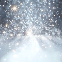 A sparkly silvery path with many tiny lights leading into the distance.