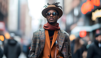 Obraz premium street fashion model