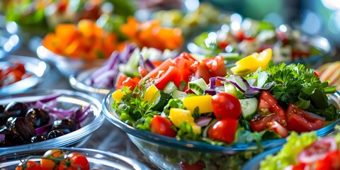 Salad, vegetables in a bowl