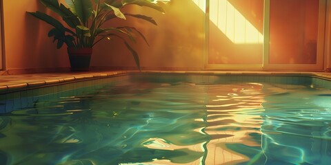 swimming pool in the morning