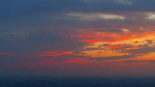 Beautiful sky scenery of Wuhan in summer