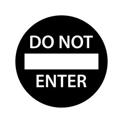 Do not enter sign