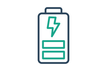 Battery icon. line icon style. icon related to efficiency. productivity elements vector illustration