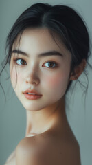 Naklejka premium close up portrait of a woman