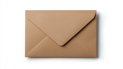 A brown envelope with a white background