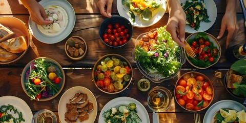 Different kind of health dishes 