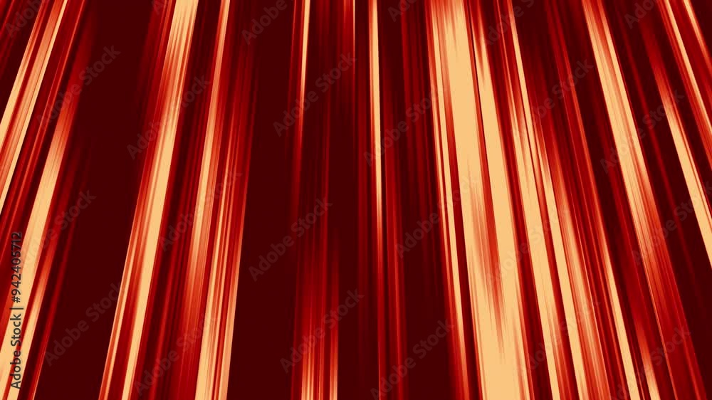 Wall mural red light rays erupt at high speed downward—4k loop motion background.