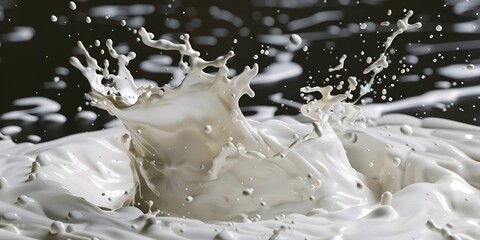 Splash of milk, milk splash in motion