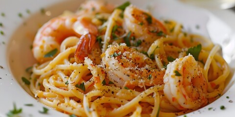 spaghetti with shrimp