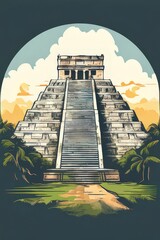 the AI Image Generator, ancient Mayan pyramid.