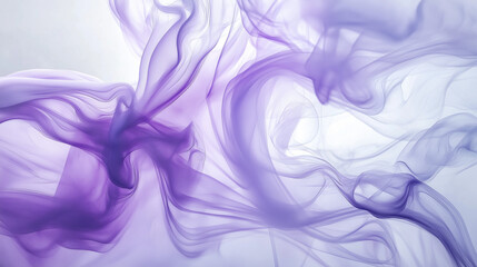 Obraz premium abstract lavender and lilac ink storm artwork, on a silver grey background