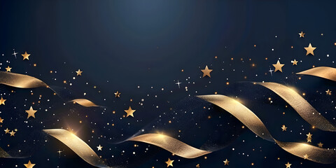Midnight brilliance Christmas starry night background
