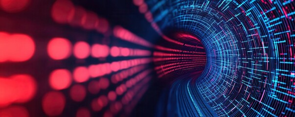 Abstract Tunnel background, transformation algorithm, reality network systems, tunnel vision landscape, underground backdrop, gradient abstract representation