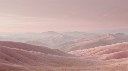 Fototapeta premium Pink landscape of mountains