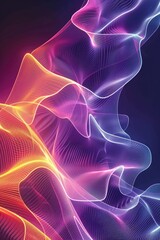 Obraz premium A vibrant, swirling light wave fills the frame