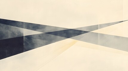 Intersecting Planes: A minimalist abstract art piece with a captivating interplay of light and shadow. The use of muted tones and geometric shapes creates a sense of depth and tranquility, inviting vi