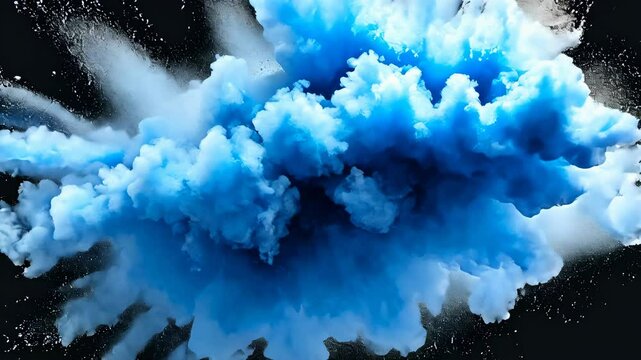  Blue Smoke Explosion Effect Background