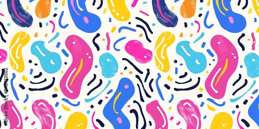Poster a vibrant and intricate design on a pure white background