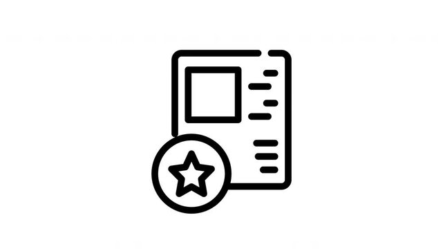 Document media Icon note animation or reading materials. Vibrant colors make it eyecatching for bookrelated designs or promotions. Great for bookstores or libraries.