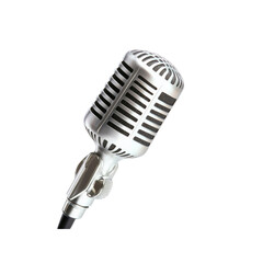 Vintage Microphone on Black