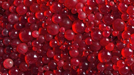 Crimson liquid beads