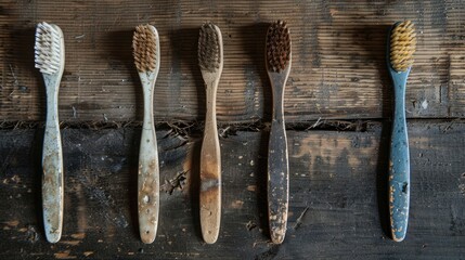 Old Toothbrushes Separated