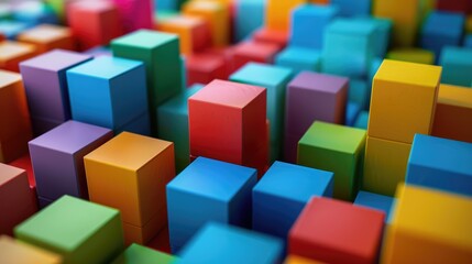 Obraz premium Output regarding building blocks concept