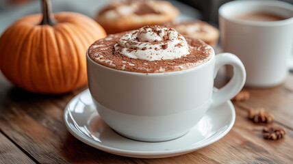 coffee and chocolate with  Pumpkin cream