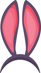 Pink bunny ears headband is an accessory for easter celebration or party