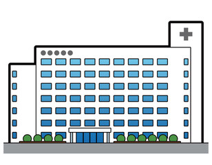 病院　イラスト　正面