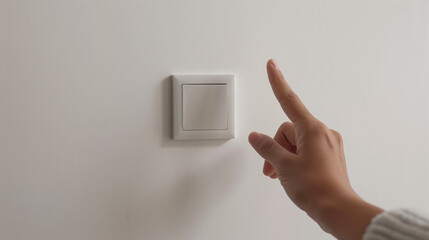Image of a Hand Turning Off a Light Switch