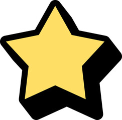 Star Retro Sticker Illustration