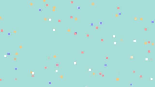 Pixel Confetti Falling Motion Background, Loop