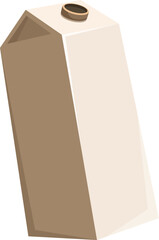 Blank gable top carton standing up with its cap open, perfect for showcasing your branding and design