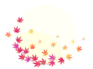 もみじの背景イラスト