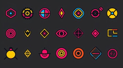 Colorful Geometric Shapes Background.