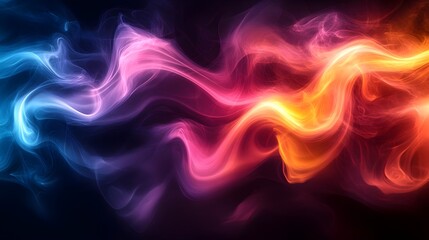 Obraz premium Abstract Smoke Swirls in Blue, Pink, and Orange